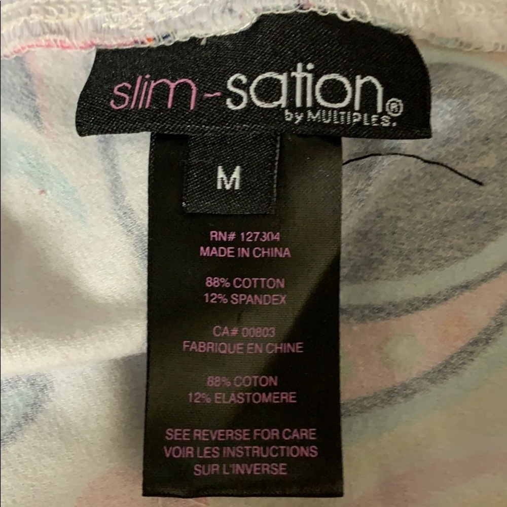 Slim-Sation flowered leggings cropped size Med. - Picture 4 of 4